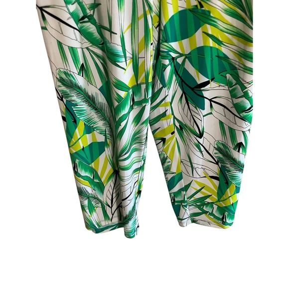 Susan Graver Women's XL Liquid Tropical Crop Pants Cruise Relaxed ‎Resort Comfy - Picture 3 of 9